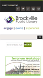 Mobile Screenshot of brockvillelibrary.ca