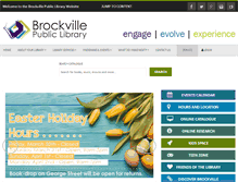 Tablet Screenshot of brockvillelibrary.ca